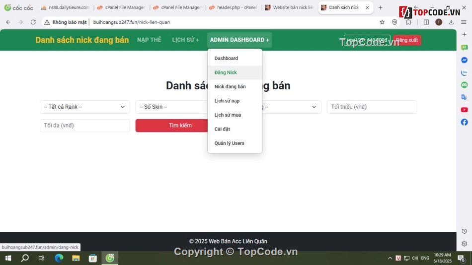 bán acc liên quân,bán acc tự động,bán acc,Code liên quân